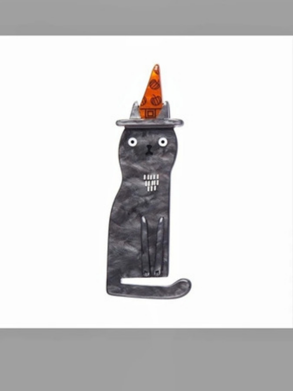 Erstwilder Familiar Shadow Brooch Black & Orange Cat (No Box Or Story Card)